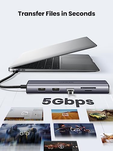 USB C Yerleştirme İstasyonu 10'U 1 ARADA 4K HDMI, VGA, 3 x USB A 3.0, PD 100W, Ethernet, 3,5 mm Ses, SD/TF ile
