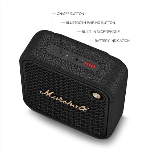 Marshall Willen II Bluetooth Hoparlör, Blk&Brass - Görsel 2