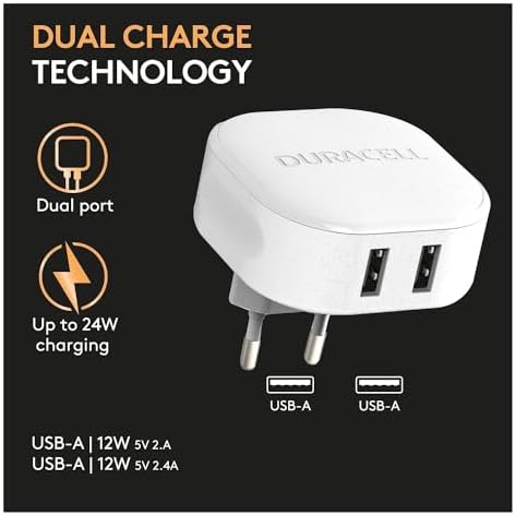 Alternative view of 24W Telefon/Tablet Şarj Başlığı 2xusb 2X5V/2.4A - Beyaz