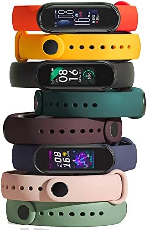 Xiaomi Mi Band 6 ile uyumlu Saat Kayışı Ent Kaliteli Xiaomi Mi Band 6 ile uyumlu Spor Saat Kontrast Renkli Termoplastik Siyah