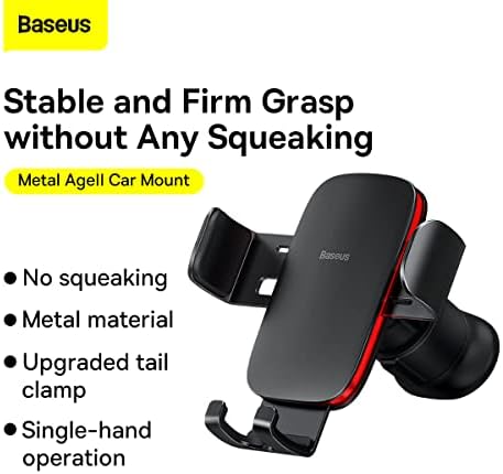 Car Mount Metal Age II Gravity on the vertical and horizontal ventilation grillet Black (SUJS000001)