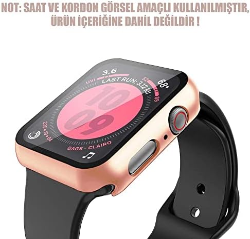 Alternative view of Apple Watch Series 9 41mm Kılıf Matte Premium Slim WatchBand Rose Gold [Watch Series 9 41mm ile Uyumlu Kordon - Rose Gold]