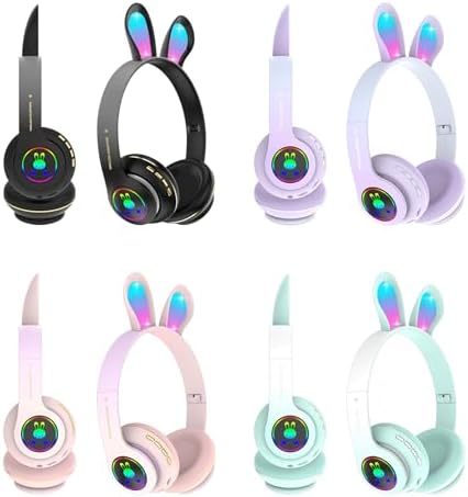 Alternative view of Tavşan Kulaklı Bluetooth Kulaklık, Renkli LED Işıklı, 5.0 Versiyon, Ayarlanabilir Büyüklük, Hafıza Kart Girişli, 40mm Kulaklık, 6 Saat Kullanım Süresi, BASS TİZ MÜTHİŞ SES (TOZ PEMBE)