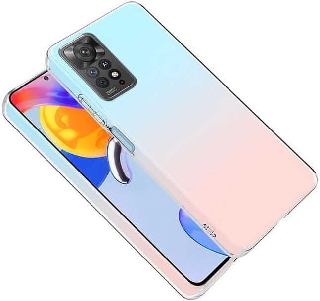 Xiaomi Redmi Note 11 Pro 4G/5G ile Uyumlu Kılıf Şeffaf Silikon Kamera Korumalı 3D