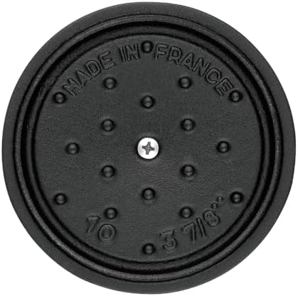 40500-101-0 Mini Güveç, yuvarlak kapaklı 10 cm, 0,25 L, indüksiyona uygun, mat siyah emaye kap içi, siyah