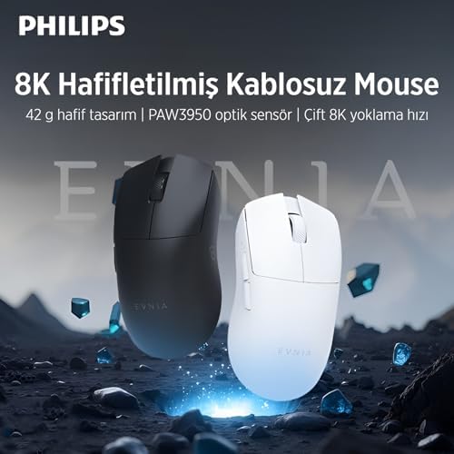 EVNIA Serisi SPK9718 Kablosuz Bluetooth Dual Mod 30000DPI 6 Tuşlu Optik Oyuncu Mouse Siyah - Görsel 3