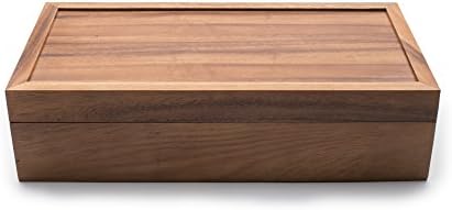 Ironwood Dikdörtgen Vauxhall Çift Çay Kutusu, Akasya Ağacı - Görsel 3