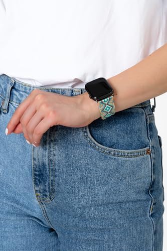 Alternative view of Hippi Charm Black 38-40-41 mm Apple Watch Braided Band