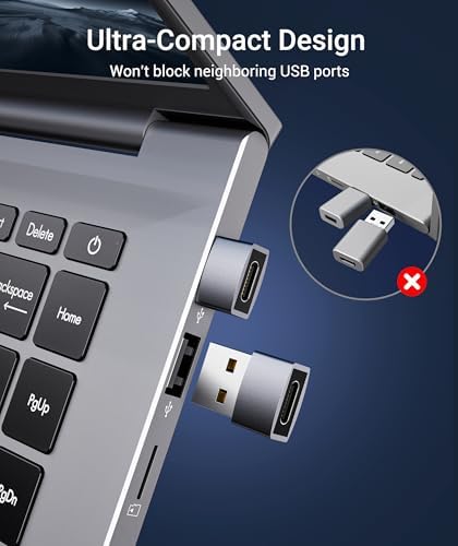 Alternative view of USB C Kadın - USB Erkek Adaptör 3'lü Paket [Seyahat Olması Gerekenler, Alüminyum] USB C - USB Adaptörü, Tip C Şarj Kablosu Güç Dönüştürücü iPhone 17 16 15 Apple Watch AirPods CarPlay ile