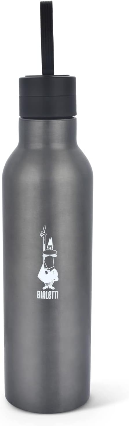 - Termal Şişe - 500mL - Koyu Gri Renk - Paslanmaz Çelik - Çift Katmanlı - 12 Saat Sıcak 24 Saat Soğuk Tutar - Hava Geçirmez Vidalı Kapak Özelliği - Özel Silikon Conta Sayesinde Sızdırmaz Şişe - Görsel 3