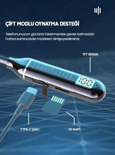Alternative view of Boyundan Askılı Bluetooth Kulaklık – Spor ve Günlük Kullanım - Uzun Pil Ömrü 130 Saat
