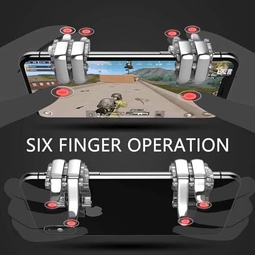 Alternative view of Xspring Mobil Oyun Kumandası, 1 Çift Mobil Oyun Tetikleyicisi, 6 Parmak Operasyonu için Telefon Kumandası, Hassas Ateş ve Nişan Alma Özellikli Oyun Tetikleyicileri