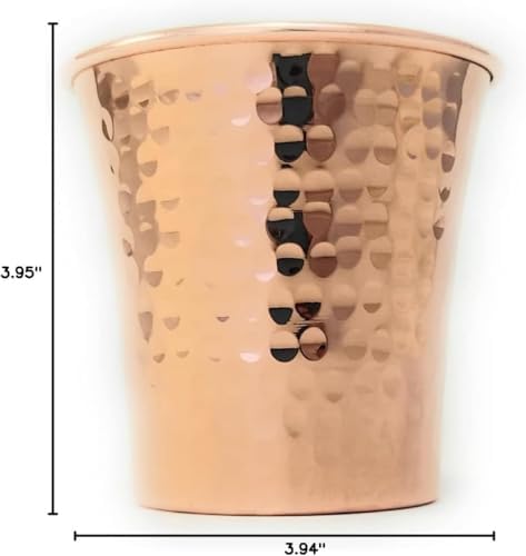 Alternative view of DEDE Copper - CC Serisi (15oz) - El Yapımı Süper Ağır İçecek Bardağı veya Servis Soğuk İçecekler ve Kokteyl Kupası, İçi Kalay Kaplı Saf Katı Bakır El Yapımı Bardak (Dövülmüş)