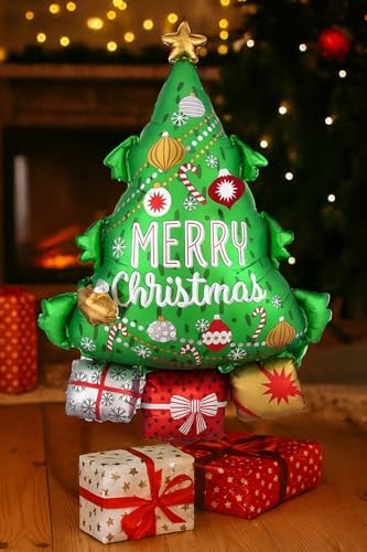 1 Adet Folyo Noel Baba Balonu Yılbaşı Süsü Çam Ağacı Süsleri Yılbaşı Hediyeleri 80-55 cm