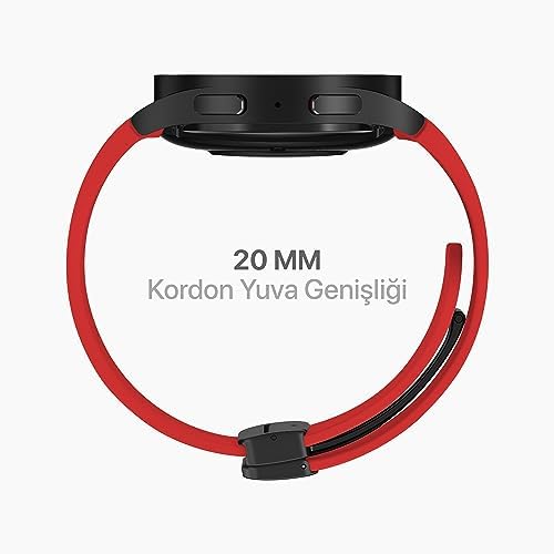 Galaxy Watch için 7/6/5/4/FE Serisi (40mm/44mm) Watch 6/4 Classic (43mm/42mm) Watch 5 Pro 45mm İçin Katlanabilir Manyetik Tokalı 20mm Kavisli Spor Silikon Kordon (Lacivert) - Görsel 3