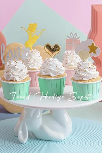 50'li Soft Mint Yeşili Muffin Cupcake Kalıbı Kek Kapsülü, Muffin Kek Kalıbı, Airfryer Uyumlu - Görsel 2