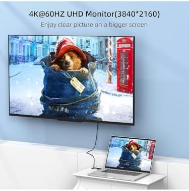 Dp2 Display to Display Kablo 4K (60Hz) 1.2 V (1.8m) - 4K DisplayPort Kablosu, Erkek-Erkek Ekran Bağlantı Nokta Kablosu Dizüstü Masaüstü Monitör için Uyumlu