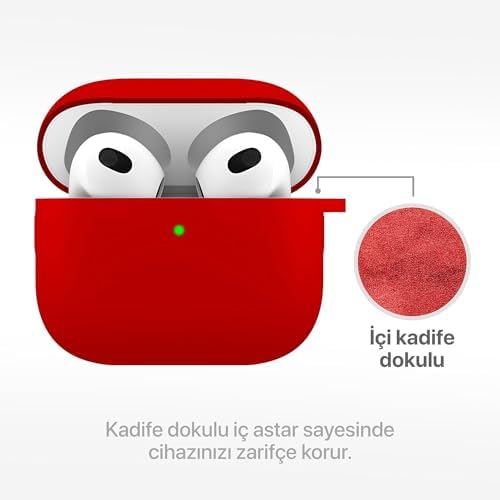 Airpods 3 Lansman Silikon Kılıf (Kırmızı)