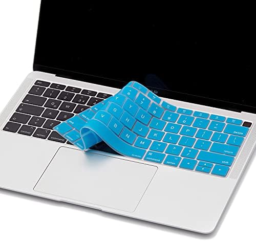 Alternative view of Silikon Klavye Koruyucu MacBook Air 13 Retina Uyumlu A1932 A2179 A2337 M1 | US Amerikan Enter ANSI | İngilizce Keyboard Cover Açık Mavi