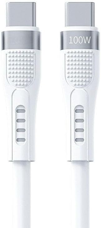 100W Type-C to Type-C Hızlı Şarj ve Data Kablosu 1.3m Beyaz AZ-B03a (100w Type-C to Type-C Beyaz)
