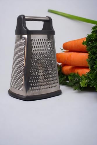 4 Taraflı Paslanmaz Çelik Rende, Dikdörtgen Kaydırmaz Tabanlı Tutacaklı Paslanmaz Çelik Rende (22cm*14cm*12cm) - Görsel 3