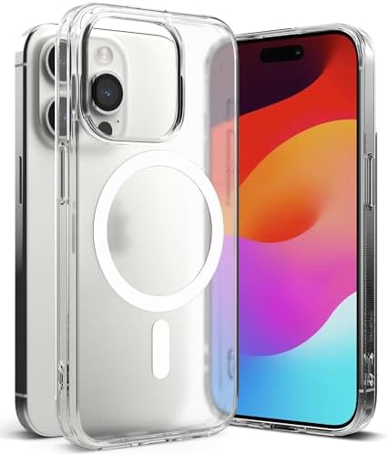 İphone 15 Pro İçin Magsafe ile Uyumlu Arkası Mat Görünümlü Polikarbonat Kenarları Silikon Parmak İzi Tutmayan Yüksek Kalite Şeffaf Silikon Kılıf (Manyetik, 15 Pro)