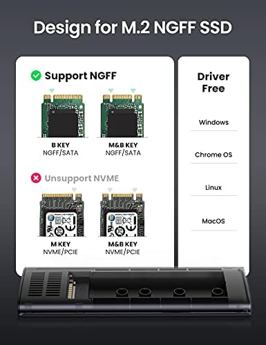 M.2 Sata NGFF SSD USB 3.1 5 Gbps Type-C Gen1 B-Key M+B Key Disk Kutusu - Uzay Grisi - Görsel 3