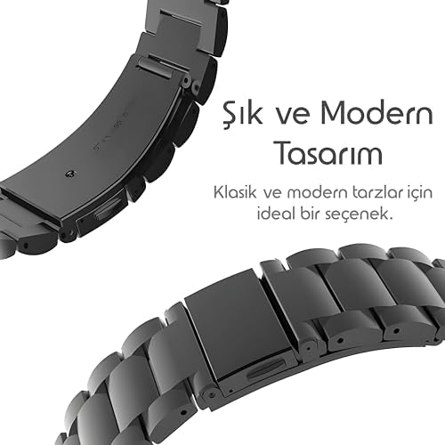 Alternative view of Xiaomi ile Uyumlu Bakla Model Çelik Kordon Redmi Watch 5 Active/Redmi Watch 5 Lite/Watch S4/Watch 2/2Pro/S3/S1/S1Pro/S1 Active İçin Katlanır Toka Mekanizmalı Paslanma Yapmayan Kayış