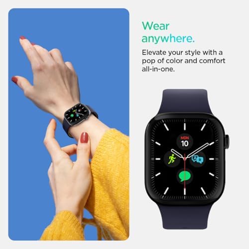 Apple Watch Ultra 49mm Seri 3/2/1-46mm Seri 11/10-45mm Seri SE3/9/8/7-44mm Seri SE2/SE/6/5/4 İle Uyumlu Kordon Kayış Nano Pop Blueberry Navy - AMP09322 - Görsel 3
