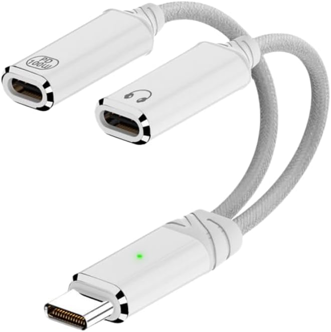 2in 1 100W Type C to Type C & Type C Hızlı Şarj Kulaklık Arama Dönüştürücü OTGTC - Görsel 3