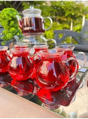 Alternative view of 6 Adet Ateşe Dayanıklı Kulplu Cam Çay Bardağı Kupa Seti 200 ml MIT1165