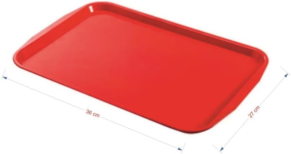 Alternative view of Plastik Servis Tepsisi 2'li Kırmızı