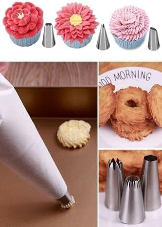 10 Parça Krema Torbalı Pasta Malzeme Seti Pratik Pasta Yapımı İçin Gereçler