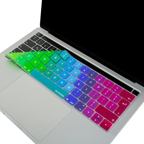 Alternative view of İngilizce Klavye Koruyucu MacBook Pro 13 15 Touch Bar Uyumlu A1706 A1989 A2159 A1707 A1990 | UK ISO Ters L Enter | Avrupa İngilizce Baskılı Silikon Keyboard Cover Pembe Yeşil