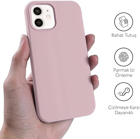 iPhone Kılıf İnce Sıvı Silikon 3 Katmanlı Tam Kaplamalı Yumuşak Jel Kauçuk Kılıf Kapak (Kapalı Lila, iPhone 11) - Görsel 3