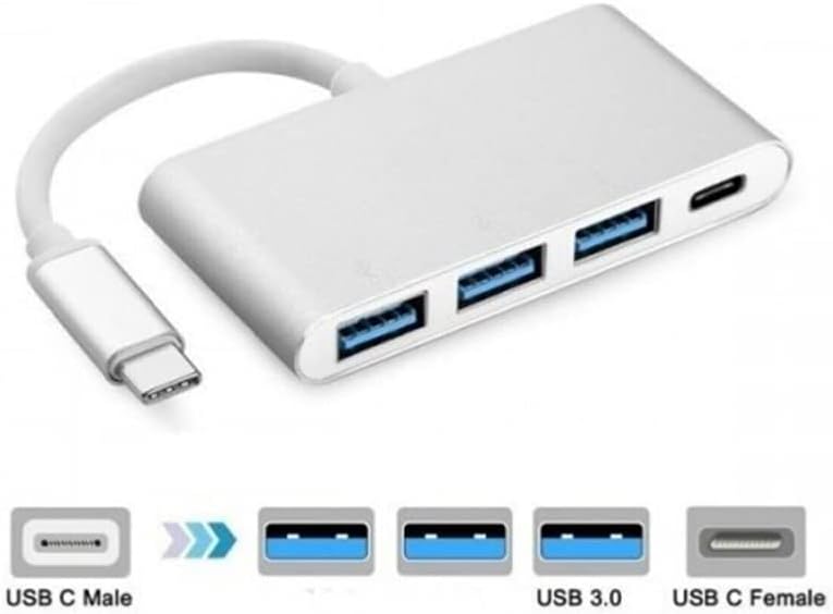 Type-c Usb 3.0 3 Port Çoklayıcı Dönüştürücü Çevirici Macbook, Type C USB Çoklayıcı - Görsel 3