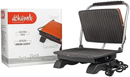DT 30 Siyah 1800 W Organik Döküm Tost Makinesi