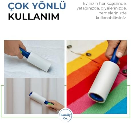 Kedi Köpek Saç Kıl Tüy Toplayıcı Rulo 8 ADET YEDEK KARTUŞ HER BİRİ 60 YAPRAK - Görsel 3