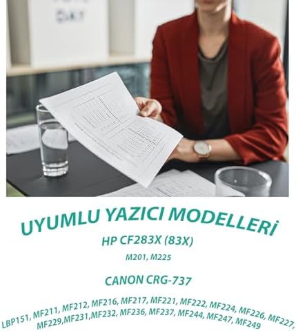 Alternative view of YSY HP M201dw M201n M201 M125 M125nw MF231 M127fn M127fw M225dn M225dw CF283X&CAN-737X 2200 Sayfa Verimli Muadil Toner (Siyah)