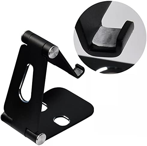 Alternative view of Komple Alüminyum Ayarlanabilir Ergonomik Katlanabilir Oynar Başlıklı Kaymaz Zemin Tabanlı Ergonomik G50 Telefon Tutucu Standı Desk Holder (Siyah)