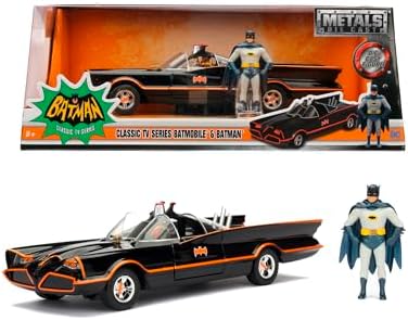 Alternative view of Jada, 9398259314R00, Batman 1966 Classic Batmobile Model Aracı, Serbest Tekerlek, Die-Cast (Metal), Açılabilen Parçalar (Kapı), 22 Cm, 1:24