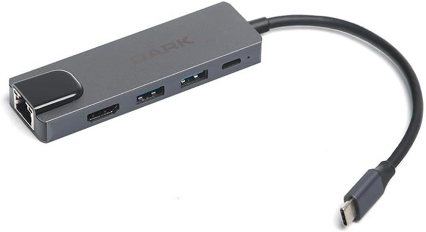 Alternative view of Dark USB 3.1 Type-C to Ethernet/HDMI/USB 3.0 - USB 2.0 / USB-C PD 65W Macbook Pro/Air & Notebook/Ultrabook için Port Çoklayıcı HUB (DK-AC-U31X46)