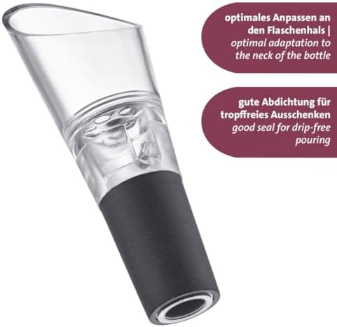 Alternative view of Westmark Simo sürahi – yüksek kaliteli şarap boşaltıcı, havalandırmalı, birçok şarap şişesi için uygun başlık, iyi sızdırmazlık – plastik, paslanmaz çelik, paslanmaz, 2 adet