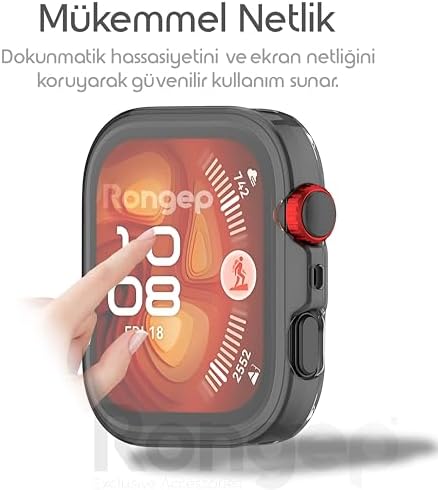 Watch Fit 4 Pro için 360° Kasa Koruyucu Yumuşak TPU Kılıf Dokunmatiği ve Netliği Etkilemeyen Fit 4 Pro Ekran Koruyucu Kılıf Darbelere Karşı Watch Fit4 Pro Koruma (Şeffaf) - Görsel 3