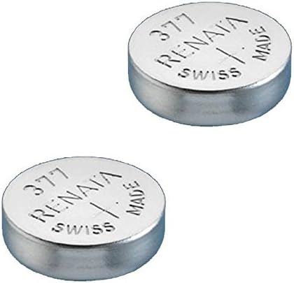 Renata 2 x Pil ( SR626SW Uhrenbatterien 377, gümüş renkli, 1,55 V, İsviçre'de üretilmiştir) - Görsel 3