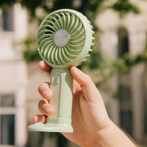 Alternative view of GüncelÇarşı Masa Üstü Standlı Şarjlı 3 Ayarlı Fan Hızı Modlu Çanta Tipi El Fanı, Mini Vantilatör, Küçük Serinletici Fan