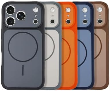 iPhone 15 Pro Uyumlu MagSafe Özellikli Kamera Korumalı iPhone 17 Dönüştürücülü Mayıs Telefon Kılıfı - Mavi (Gri, iPhone 15 Pro) - Görsel 3