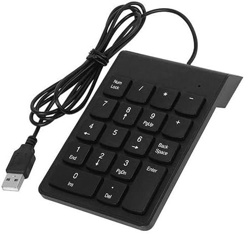 PX-1864 USB 2.0 Siyah Kablolu Numerik Klavye Keypad, USB Sayısal Tuş Takımı, PC Laptop Notebook İçin Kablolu NumPad, Ev Ofis Muhasebe Excel Veri Girişi Kullanımına Uygun - Görsel 3