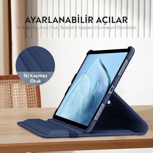 Alternative view of Apple iPad Yatay ve Dikey Standlı 360 Derece Döner Tablet Kılıfı (iPad 10.Nesil 10.9/iPad A16 Lacivert)