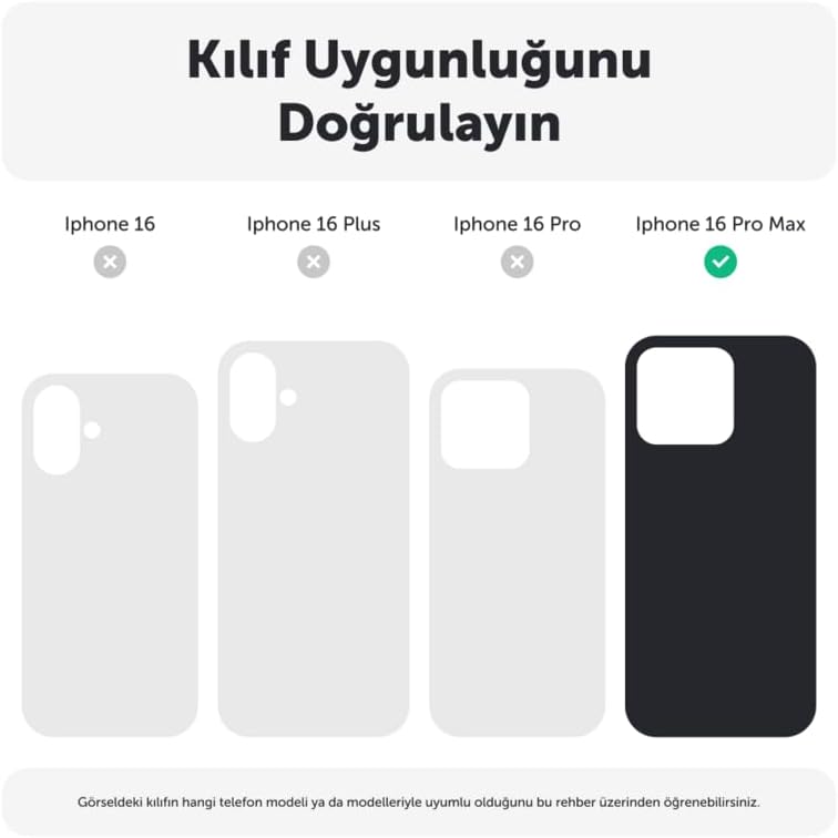 Alternative view of Apple iPhone 16 Pro Max ile Uyumlu Kılıf  Stardom Silikon Kılıf Gri